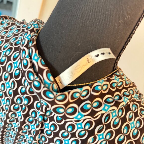 Vintage Tank Top \ Brown Y2K Blouse with Ruffles by Heart Soul - Picture 8 of 15